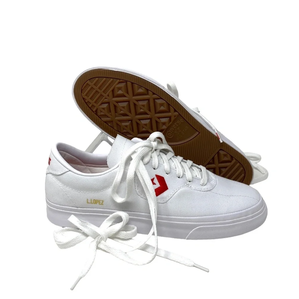 💖MEGA SALE💖Converse Louie Lopez Pro OX Low Top White Canvas Men’s A02416C - Picture 3 of 11
